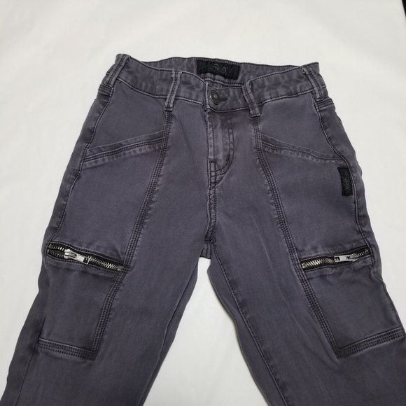 Silver Aiko Gray Mid Rise Skinny Moto Pants - Picture 4 of 6